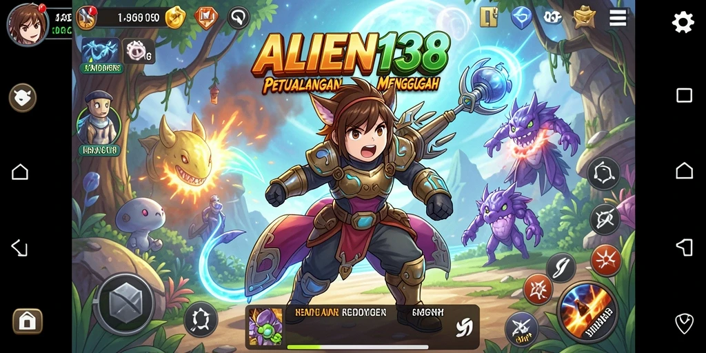 Tampilan gameplay ALIEN138 yang menarik dengan karakter anime unik.