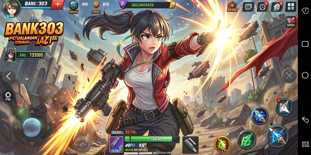 Gameplay menarik BANK303 dengan karakter anime ikonik.