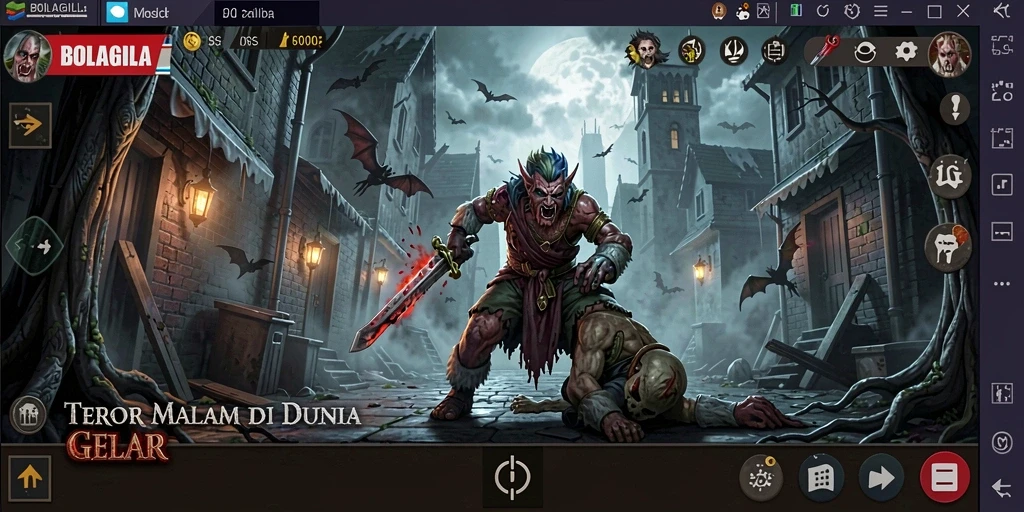 Tampilan gameplay menakutkan dan penuh ketegangan dari BOLAGILA.