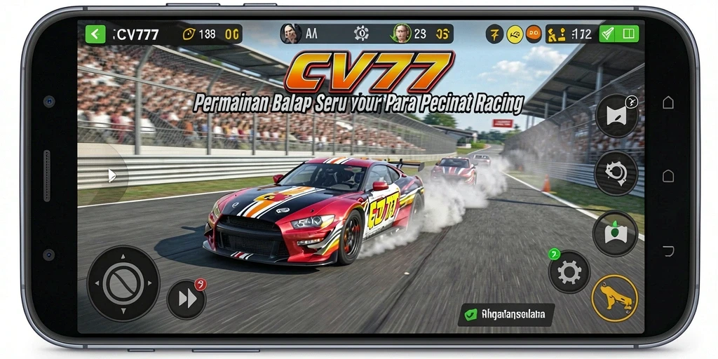 Screenshot gameplay <strong>CV777</strong> dengan aksi balap yang mendebarkan dan grafis yang menakjubkan.