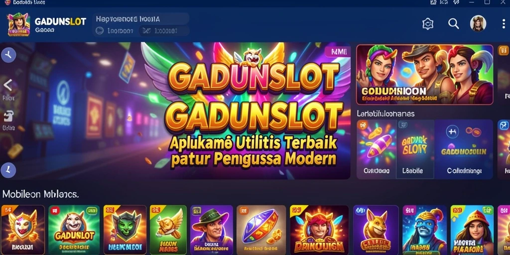 Tampilan antarmuka aplikasi GADUNSLOT yang sederhana dan mudah digunakan.