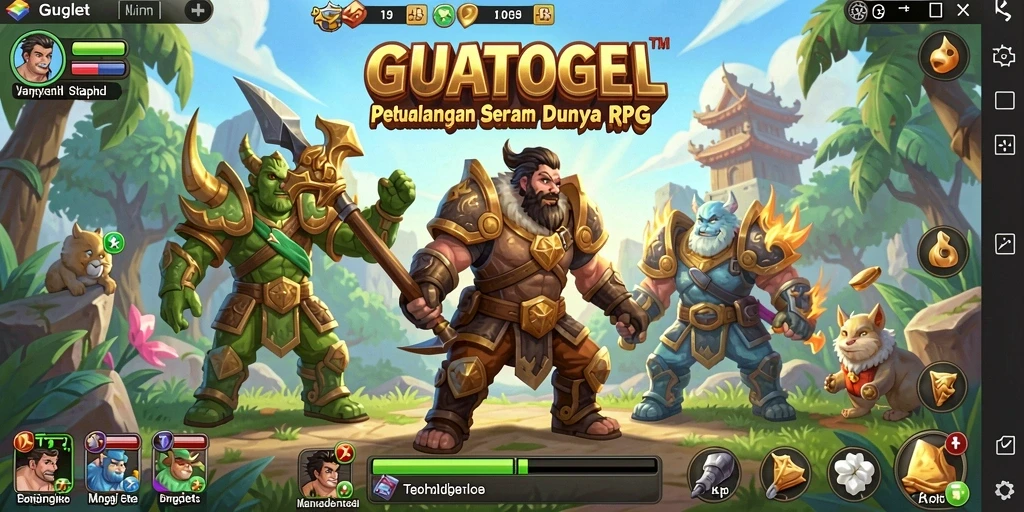 Tampilan gameplay GUATOGEL dengan aksi RPG yang mendebarkan.