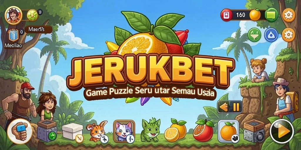 Tampilan gameplay menarik dari JERUKBET dengan tantangan Puzzle.