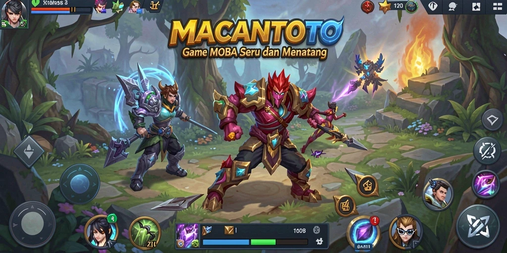 Screenshot gameplay <strong>MACANTOTO</strong> menampilkan aksi tim yang mendebarkan.