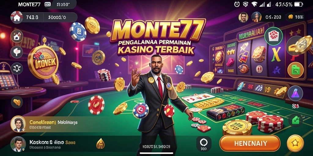 Screenshot gameplay MONTE77 yang menampilkan pengalaman Kasino yang seru.
