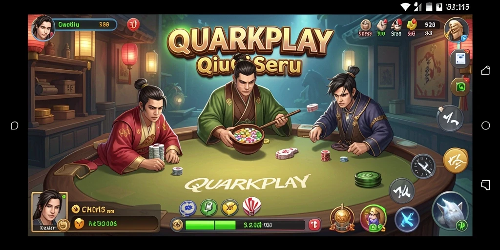Screenshot gameplay QiuQiu di QUARKPLAY yang seru.