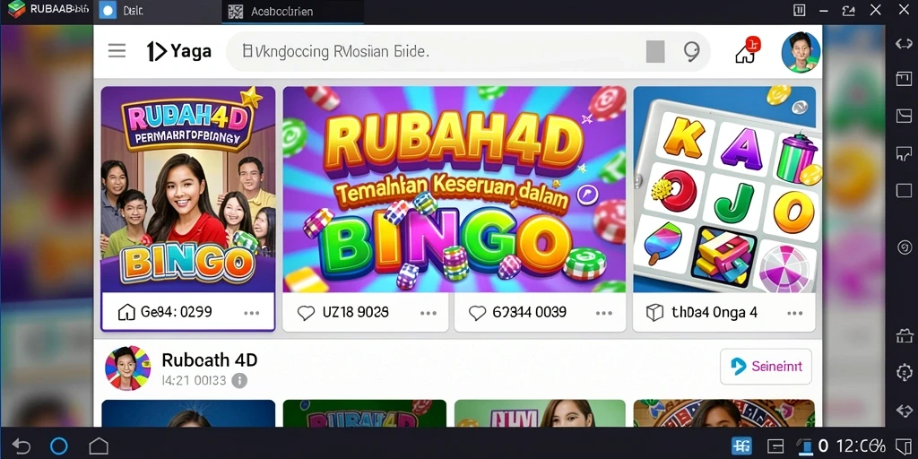Tampilan menarik RUBAH4D dengan gameplay Bingo yang seru.