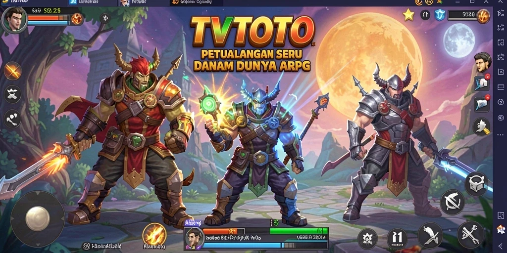 Tangkapan layar gameplay ARPG yang mendebarkan di TVTOTO.