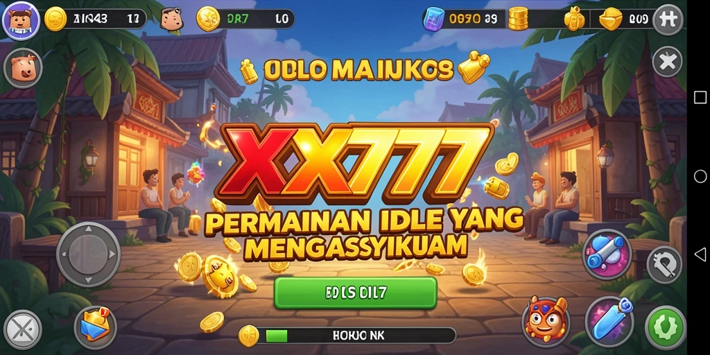 Screenshot gameplay XXX777 yang menunjukkan progres Idle yang menyenangkan.