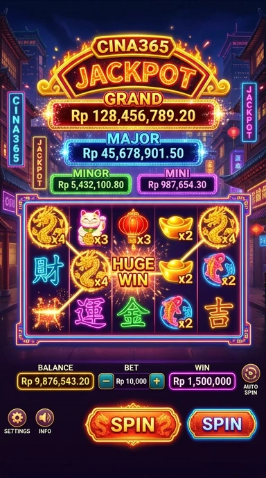 Screenshot tampilan utama aplikasi cina365.